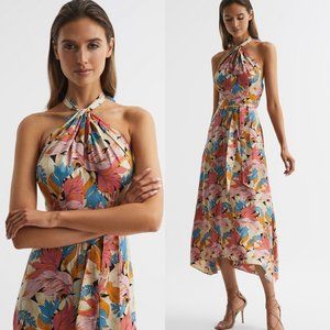 Reiss italian fabric electra halter floral printed dress FINAL PRICE NO OFFERS